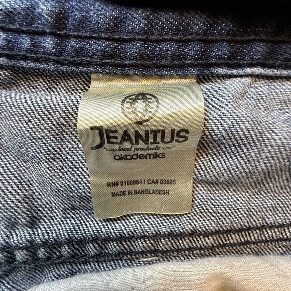 Akademiks Jeanius Jeans Mens 40x32 Distressed Denim Relaxed Fit Straight Leg Pan - Picture 4 of 14